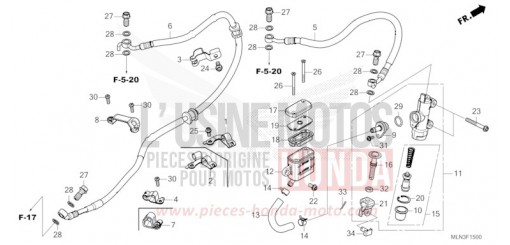REAR BRAKE MASTER CYLINDER CRF1100A4R de 2024